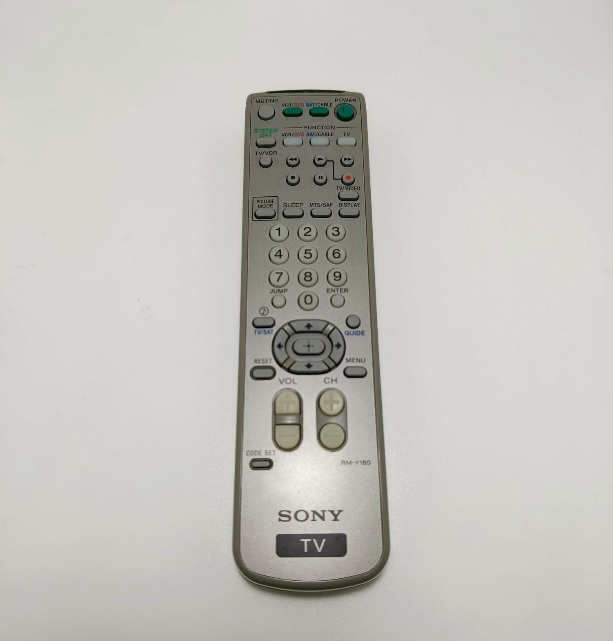 Control remoto RM-Y180 Sony vista frontal - PetoRetro